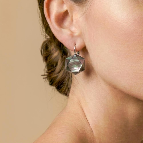 Серьги Nature Bijoux, Vendome, с перламутром, NB26.2-12-90732 серый фото 2