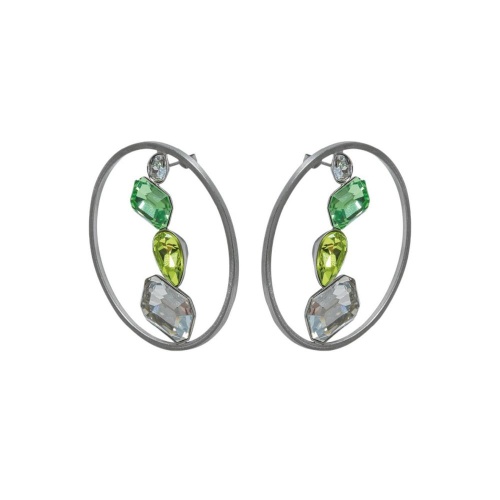 Серьги Katerina Vassou, Glint, с разноцветными кристаллами, KV23-307622 серебристый