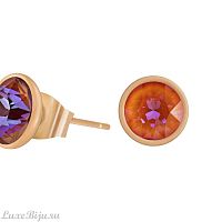 Пусеты Fiore Luna Orange Glow Delite SWE298 OGD RG