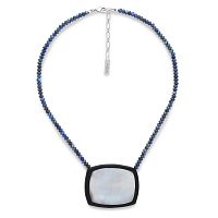 Колье Nature Bijoux, Calypso, с рогом, перламутром и лазуритом, NB26.2-15-43881 синий