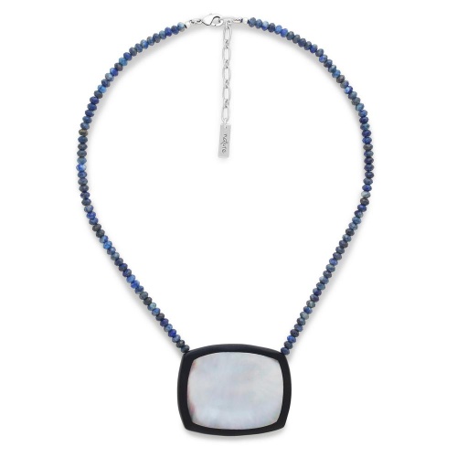 Колье Nature Bijoux, Calypso, с рогом, перламутром и лазуритом, NB26.2-15-43881 синий