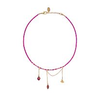 Колье Lanzerotti, Erbario, с рубином, турмалином и бутоном розы, LZ-26.02-050 розовый