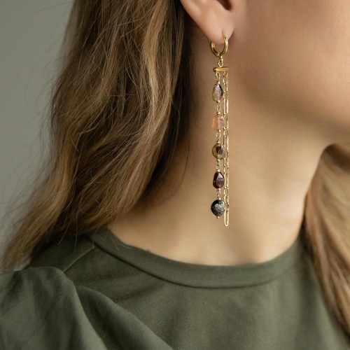 Серьги Lanzerotti, Elisir, с турмалином, LZ-25.10-291 розовый фото 2