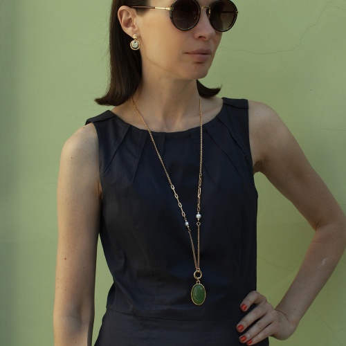 Колье Fiore Luna GREEN AVENTURINE, LN5155 G/G фото 4