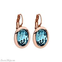 Серьги Qudo Tivola aquamarine 303017 BL/RG
