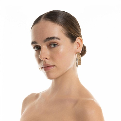 Серьги Katerina Vassou, Phrase, полукольца с кристаллами, KV26.1-406120B серебристый фото 2