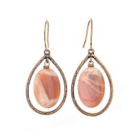 Серьги Alcozer&J, с гелиолитом, AL-O38AA23-R золотистый