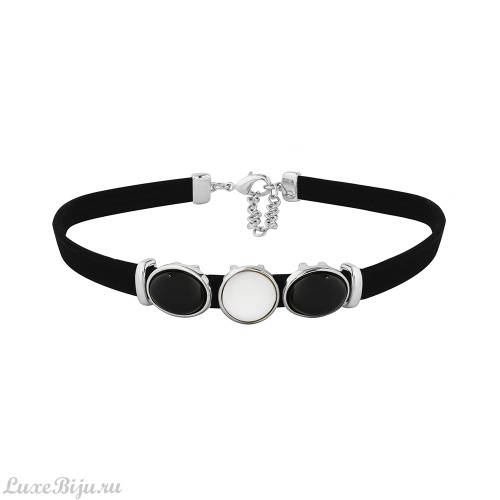 Чокер Possebon mother mosaic/black agate/tiger eye