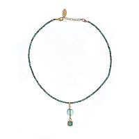 Колье Lanzerotti, Ispirazione, флюорит, бирюза, цирконий, амазонит, LZ-24.10-426 зеленый