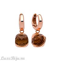 Серьги Qudo Firenze smoked topaz 300146 BR/RG