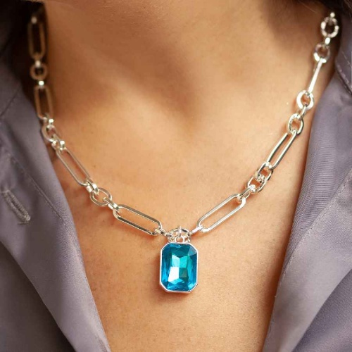 Колье Fiore Luna Aquamarine, LN6095 S фото 2