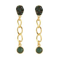 Серьги TARATATA, Fusain, с печатным узором в смоле и яшмой, TT-H26-04933-202 черный