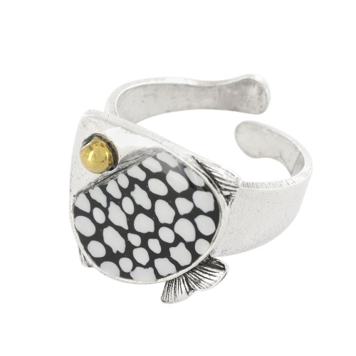 Кольцо TARATATA, Sushi, разъемное, со смолой и бусинами, TT-T25-06407-104 синий фото 5