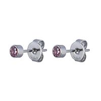 Пусеты Fiore Luna Cubic zirconia Rhodolite, SWE0128 PH S