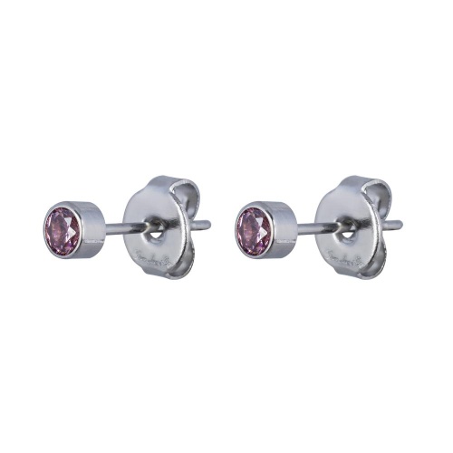 Пусеты Fiore Luna Cubic zirconia Rhodolite, SWE0128 PH S