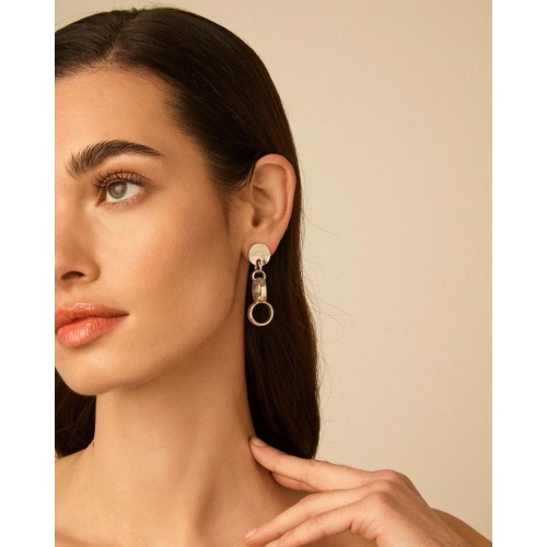 Серьги VIDDA, Mainson, биколорные, металл, VD26.1-0238892 серебристый фото 2