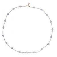 Колье Lanzerotti, Splendore, с жемчугом и гематитом, LZ-24.08-351 белый