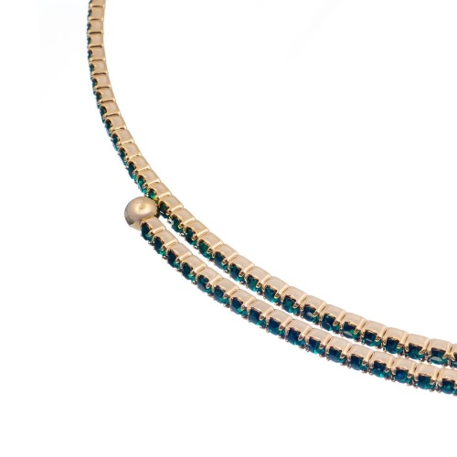 Колье Moon Paris, Ringo Queen, гривна с кристаллами, MRQ-23.12-058 зеленый фото 2