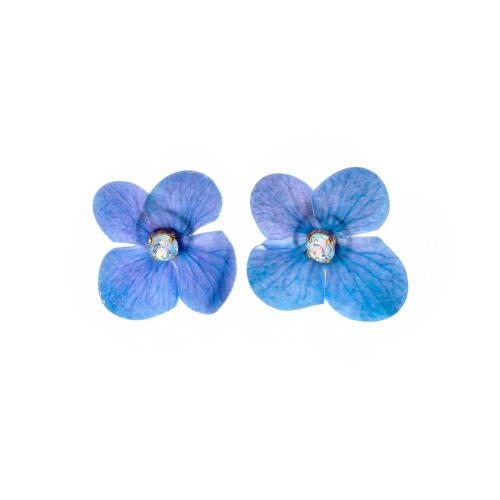 Серьги Catherine Bijoux, Primrose and crystals, с цветком и кристаллами, CB26.1-5626FG голубой