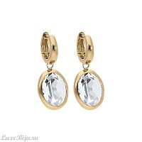 Серьги Qudo Creole TIVOLA small G crystal, 310501 BW/G
