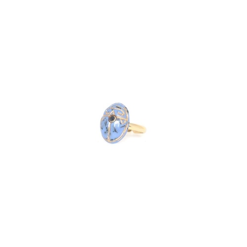 Кольцо Franck Herval, Layla, разъемное, скарабей, кристалл Swarovski, FH25.1-19-63681 синий