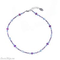 Колье Lanzerotti, Pervinca, с сугилитом, аметистом и кристаллами, LZ-22.05-094 сиреневый