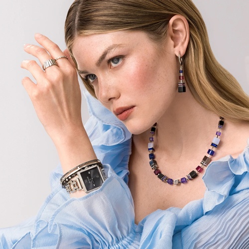 Серьги Coeur de Lion Blue-Purple, 3039/21-0708 фото 2