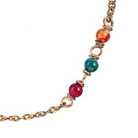 Колье Alcozer&J, с жемчугом, сердоликом и агатом, AL-C68EW25-R коричневый