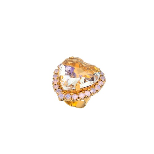 Кольцо Celeste G, кристалл Swarovski, сухоцветы, фианиты, CS25.1-1671N розовый