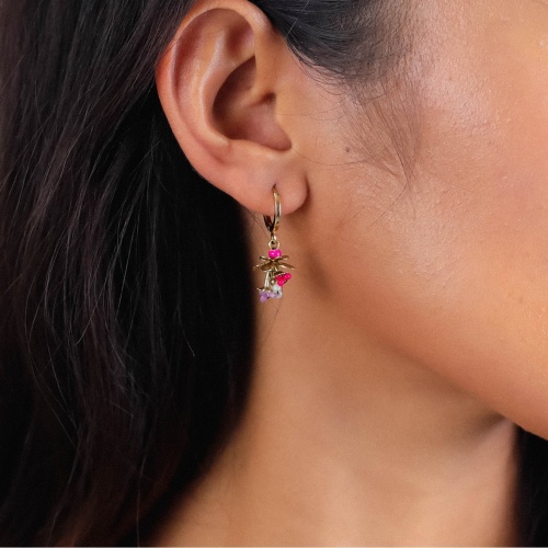 Серьги Franck Herval, Estelle, с цветным бисером, FH24.2-12-68910 золотистый фото 4