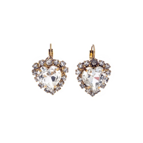 Серьги Celeste G, с кристаллом Swarovski и фианитами, CS26.1-1077 хрустальный