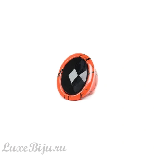 Кольцо Nature Bijoux, Halmahera, с турмалином и говлитом, NB22.2-19-24540 оранжевый, 18