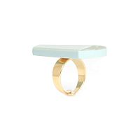 Кольцо Nature Bijoux, Rainbow ficus, разъемное, с акрилом и смолой, NB25.1-19-25768 мятный