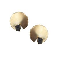 Серьги Katerina Vassou, Jovena, с позолоченным элементом и друзой агата, KV26.1-308380G черный