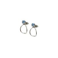 Серьги Catherine Bijoux, Starlight, с кристаллом, CB25.1-5403FS голубой