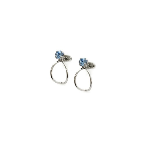 Серьги Catherine Bijoux, Starlight, с кристаллом, CB25.1-5403FS голубой