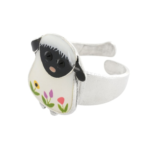 Кольцо TARATATA, Hop, разъемное, с цветной смолой и стразами, TT-T25-05404-101 белый фото 2