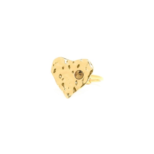 Кольцо Franck Herval, Amor, сердце с кристаллом Swarovski, FH21.2-19-62880 золотистый