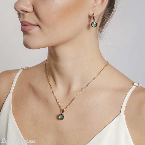 Серьги Qudo Firenze light grey 300143 BW/RG фото 2