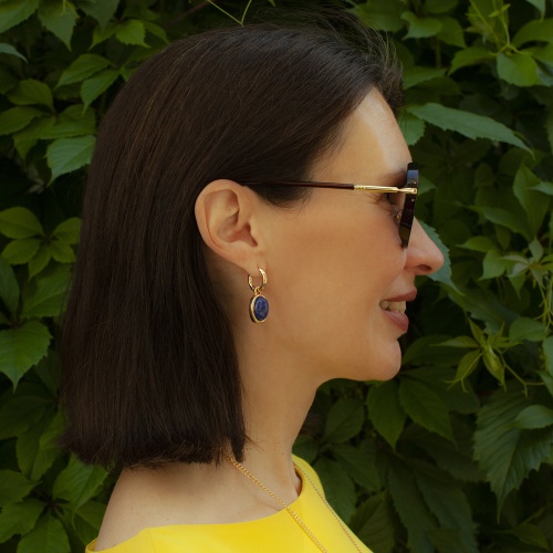 Серьги Fiore Luna NATURAL LAPIS, LE1111 BL/G фото 4