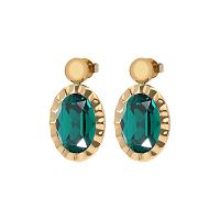 Серьги Qudo TIVOLA UNICA big (G/P) Emerald 2,65cm, 332049