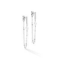 Серьги Coeur de Lion White-Silver, 5076/21-1417