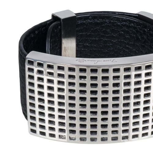 Браслет Fiore Luna на кожаном черном ремешке, CB00999-1 BW/S фото 3