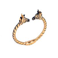 Браслет Polina Firenze, кафф, зебра с кристаллами и эмалью, PF25.2-BR4287 золотистый