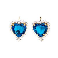Серьги Celeste G, с кристаллом Swarovski и фианитами, CS26.1-1790 бирюзовый