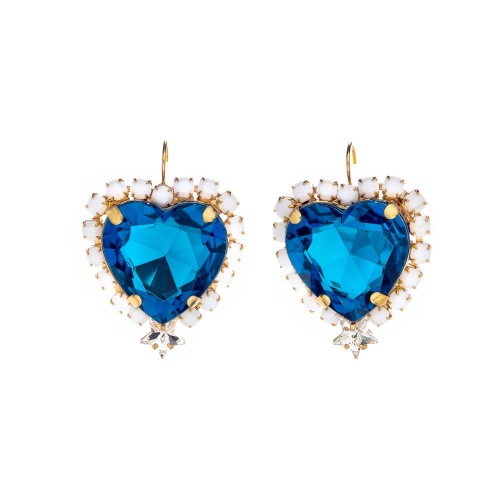 Серьги Celeste G, с кристаллом Swarovski и фианитами, CS26.1-1790 бирюзовый