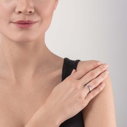 Кольцо Coeur de Lion Rose-Silver 17.2 мм, 0501/40-1917 54 фото 7