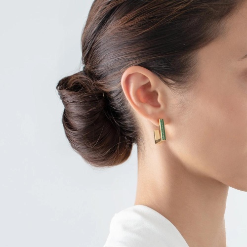 Пусеты Coeur de Lion Dark Green-Gold, 0133/21-0549 фото 2