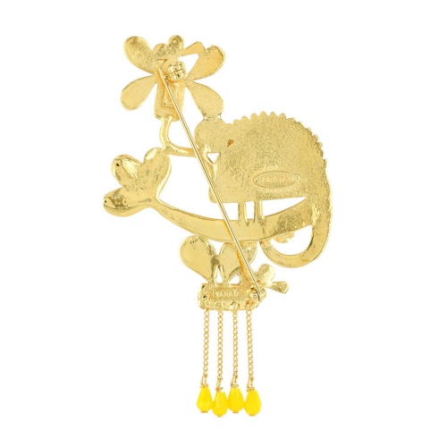 Брошь TARATATA, Virevolte, с цветной смолой и стеклянными бусинами, TT-E22-07204-20M золотистый фото 4