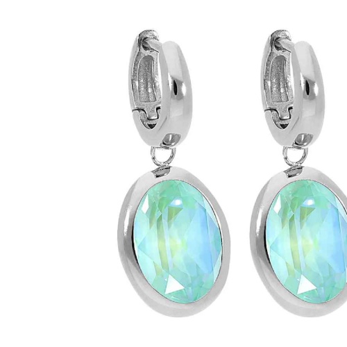 Серьги Qudo Creole TIVOLA small (S/P) Silky sage delite, 310692 BL/S фото 2